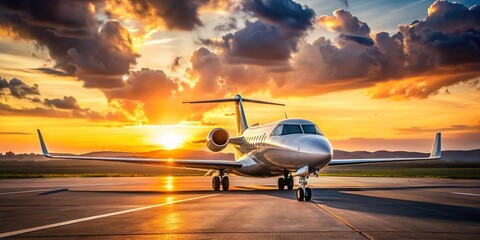 Training aircraft on ramp