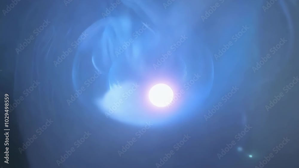 Aufkleber Abstract background with glowing green bokeh lights, creating a dreamy and magical atmosphere. Perfect for projects related to nature, fantasy, or abstract concepts