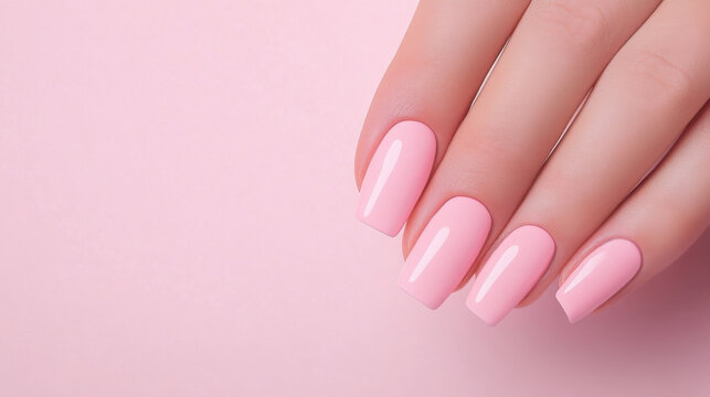 ongles longs; ongles roses; fond blanc