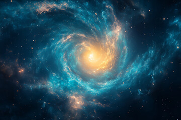 Fototapeta premium A captivating journey through a vibrant cosmic swirl in the night sky