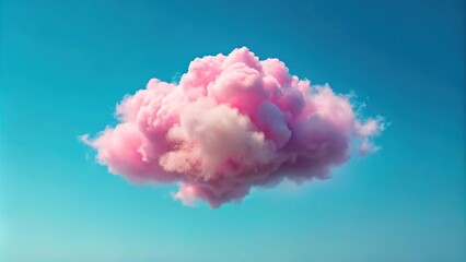 panoramic image of pink cloud in blue sky
