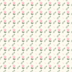 Sweet pastel seamless floral pattern background