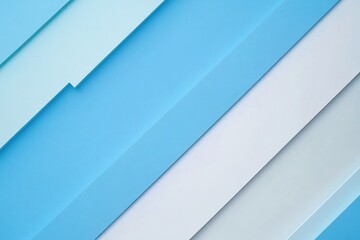 Obraz premium Light blue and white background, geometric shapes, diagonal lines, light effects light color scheme, dynamic texture, modern technology theme Generative AI