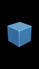 blue cubes on black