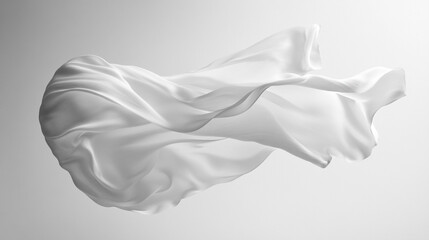 Flowing White Fabric Abstract Background   Texture  Drape  Minimalism