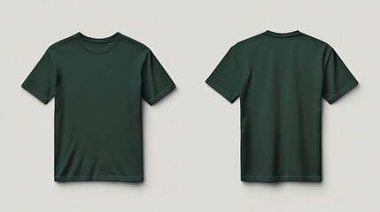 Blank Green T Shirt Mockup   Front and Back View