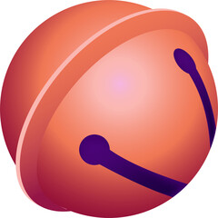 Jingle bells on transparent, png. Christmas bells. Christmas and winter symbol. Multi-colored bells. Christmas, New Year