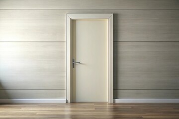 Panoramic single door in off white color with modern style