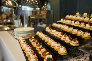 Elegant Canap Display at a Catering Event