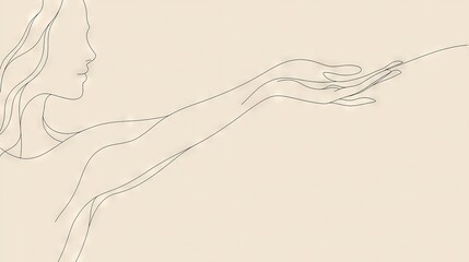   A woman holds a cell phone in both hands with one hand drawn in line