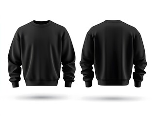 Black Sweatshirt Front and Back Views	