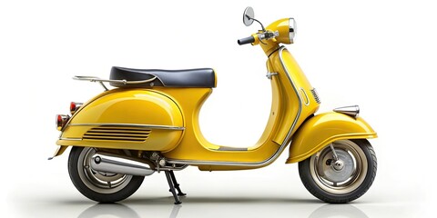 Yellow retro scooter