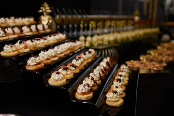 Elegant Canap Display at a Catering Event