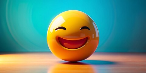 Fototapeta premium OK Emoji Icon in Vibrant Product Photography for Digital Communication and Social Media Marketing