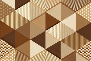 Modern trendy abstract background with brown cream geometric shapes