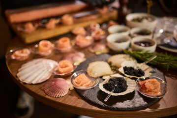 Enjoy a beautifully crafted Seafood Platter with various delicacies for a delightful experience