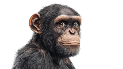 Naklejka premium Closeup of a Chimpanzee's Face.