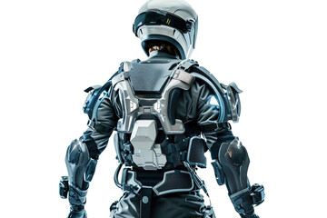 Advanced Mobility Exoskeleton Isolated on Transparent Background
