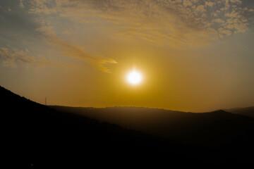 Sunset, view from the mountain, Tbilisi, Georgia