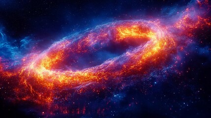 Obraz premium Stunning Cosmic Spiral Galaxy with Vibrant Colors and Stars