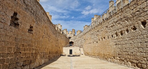 inner view of the castle of Curiel Peñafiel Valladolid tourism Spain