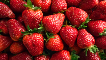Fresh a pile of close-up Some Strawberry texture, pattern background