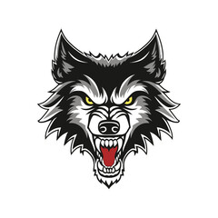 Fototapeta premium Angry Wolf head Vector Design