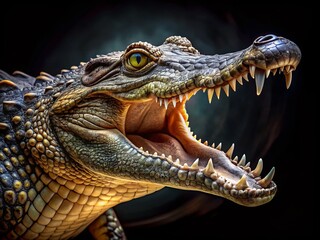 Fototapeta premium Realistic Crocodile Attack Animation with Alpha Channel for Visual Effects