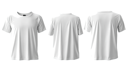 Set of White T-Shirt Mockup Templates for Product Showcase Generative AI