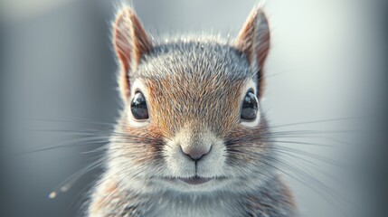 Obraz premium Realistic Portrait of a Cute Squirrel