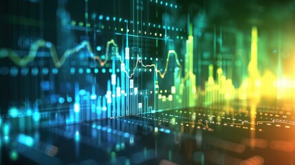 Fototapeta premium Abstract Data Visualization for Financial Analysis