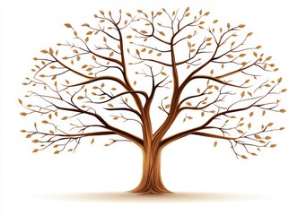 Obraz premium Decor Tree black silhouette clip art. Tree isolated on white background. Modern Tree silhouette. Deciduous Tree icon. Simple Tree icon.