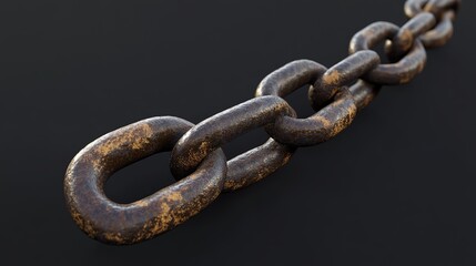 Obraz premium A 3D image of a chain or link, drawn with a realistic style.