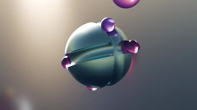 3D loop satisfying spheres animation