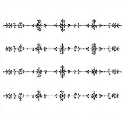 Obraz premium Set of chapter dividers and delimiters. Scroll frames with elegant swirls, text separators, line and wave decorations for paper documents and certificates. Isolated modern elements.