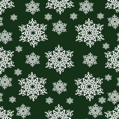 seamless pattern with snowflakes