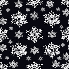 seamless pattern with snowflakes