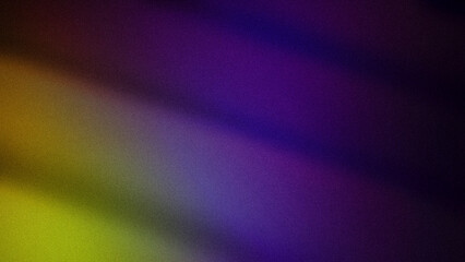 Abstract gradient blending deep purples, warm yellows, and soft greens with a subtle grainy texture, ideal for modern backdrops, banners, and wallpapers