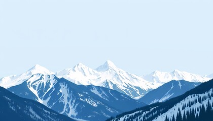 Outdoor Adventures: Scenic Snow-Capped Mountains