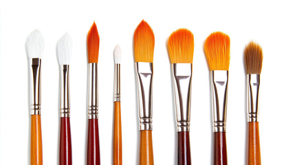 Fototapeta premium Set of Assorted Paint Brushes for Artist Supplies and Crafting