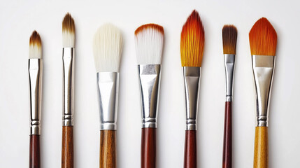 Fototapeta premium Set of Paintbrushes for Art Craft and Watercolor Painting