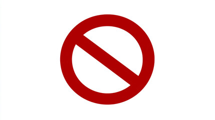 Red Circle No Symbol  Stop Sign  Prohibition Symbol  Forbidden Sign