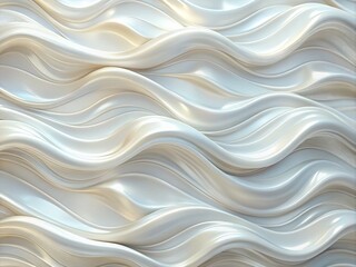 Fototapeta premium Seamless Subtle White Glossy Waves - Abstract Marble Texture for Backgrounds
