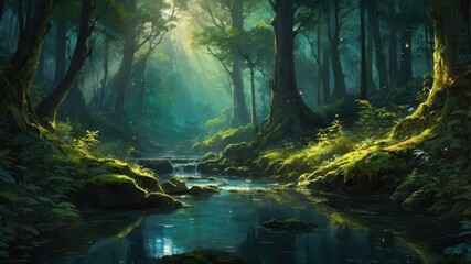 forest in the morning