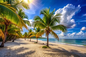 Serene Cuban Beach: Vibrant Blue Ocean and Golden Sands for Relaxation and Escape