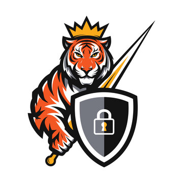 Tiger Shield Logo, Perfect for Security