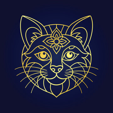 Elegant Cat Mandala Art for Tranquil Spaces