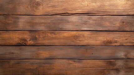 Fototapeta premium Aged brown wooden plank background, rustic wood texture with weathered surface, farmhouse style, horizontal boards with natural grain, perfect for text overlay, vintage look, minimalistic design.