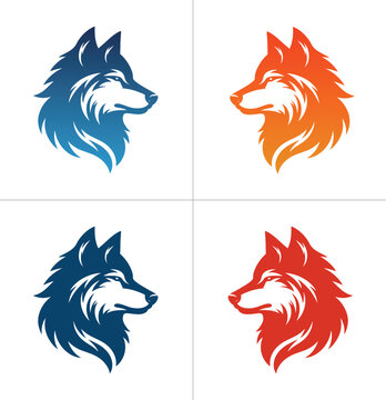 Sleek and Powerful Wolf Silhouette for Modern Brands