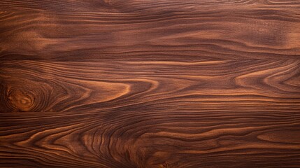 Obraz premium Dark brown wood texture background, natural grain patterns, polished wood surface, seamless wooden backdrop, rustic and warm design, perfect for text overlay, minimalistic background, copy space.
